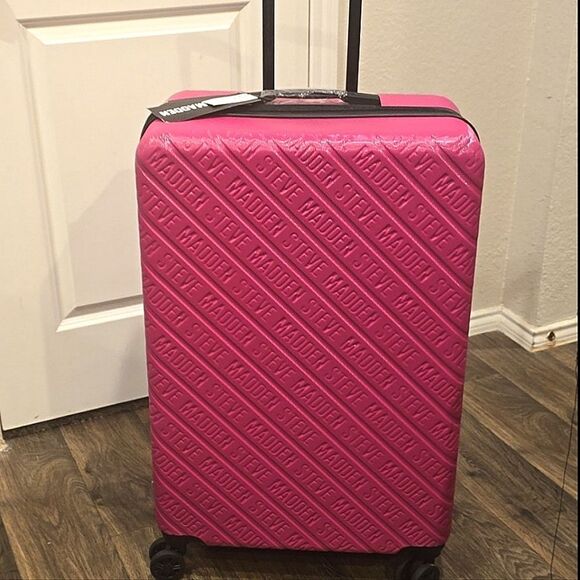 Steve Madden Branded Logo 28" Hard Side Logo Luggage- Rose - Picture 4 of 13